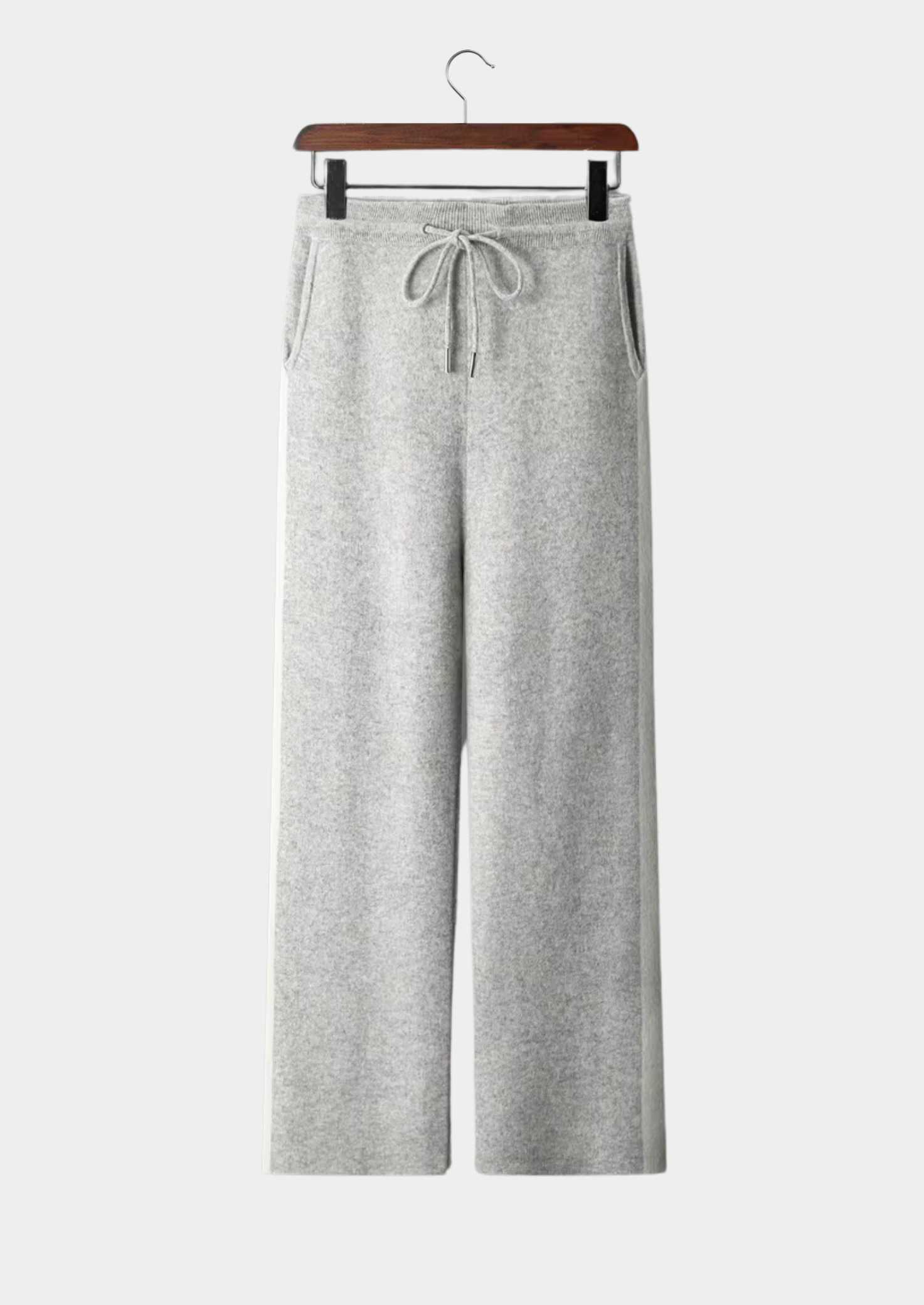 100% CASHMERE WIDE LEISURE TROUSERS