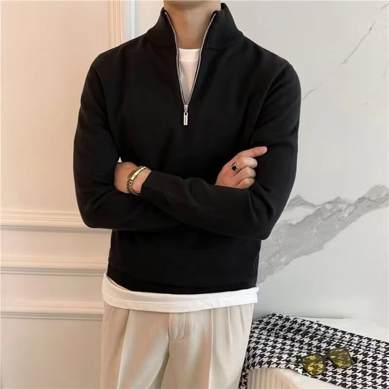 QUARTER ZIP SWEATER