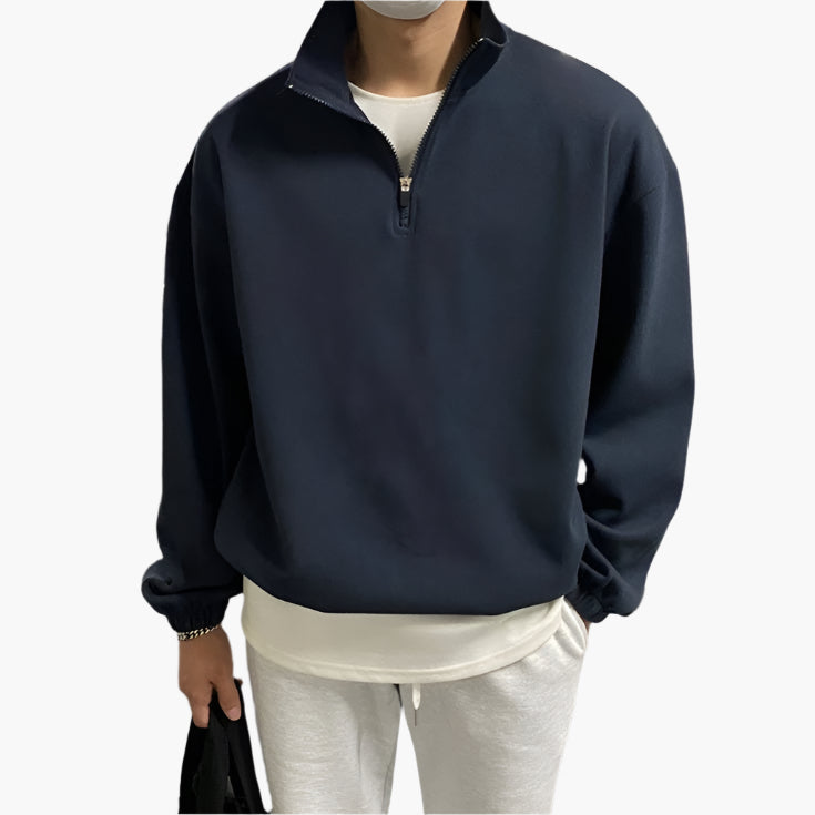 FLEECE QUARTER-ZIP SWEATER