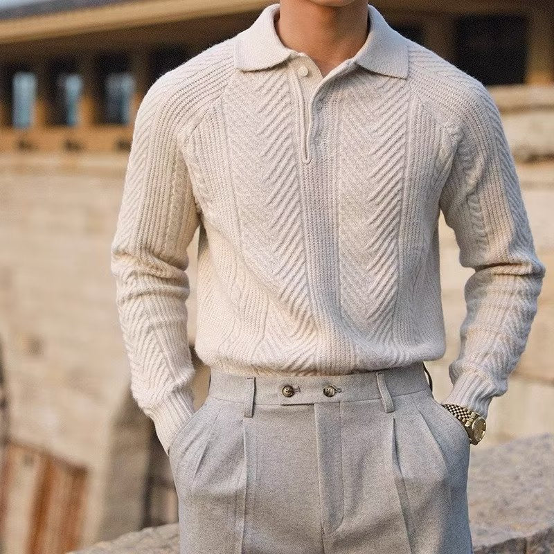 KNIT TEXTURED POLO