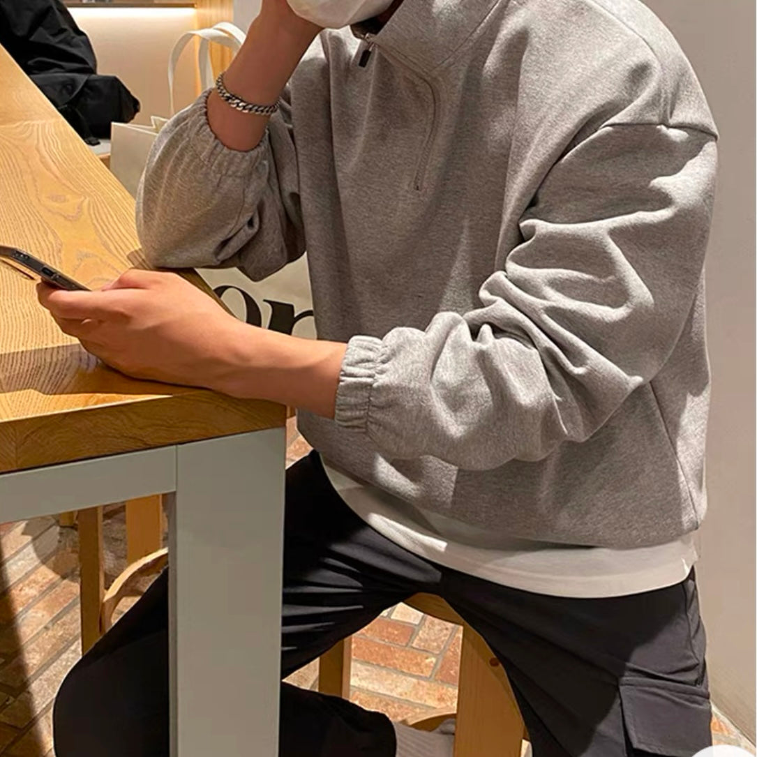 FLEECE QUARTER-ZIP SWEATER