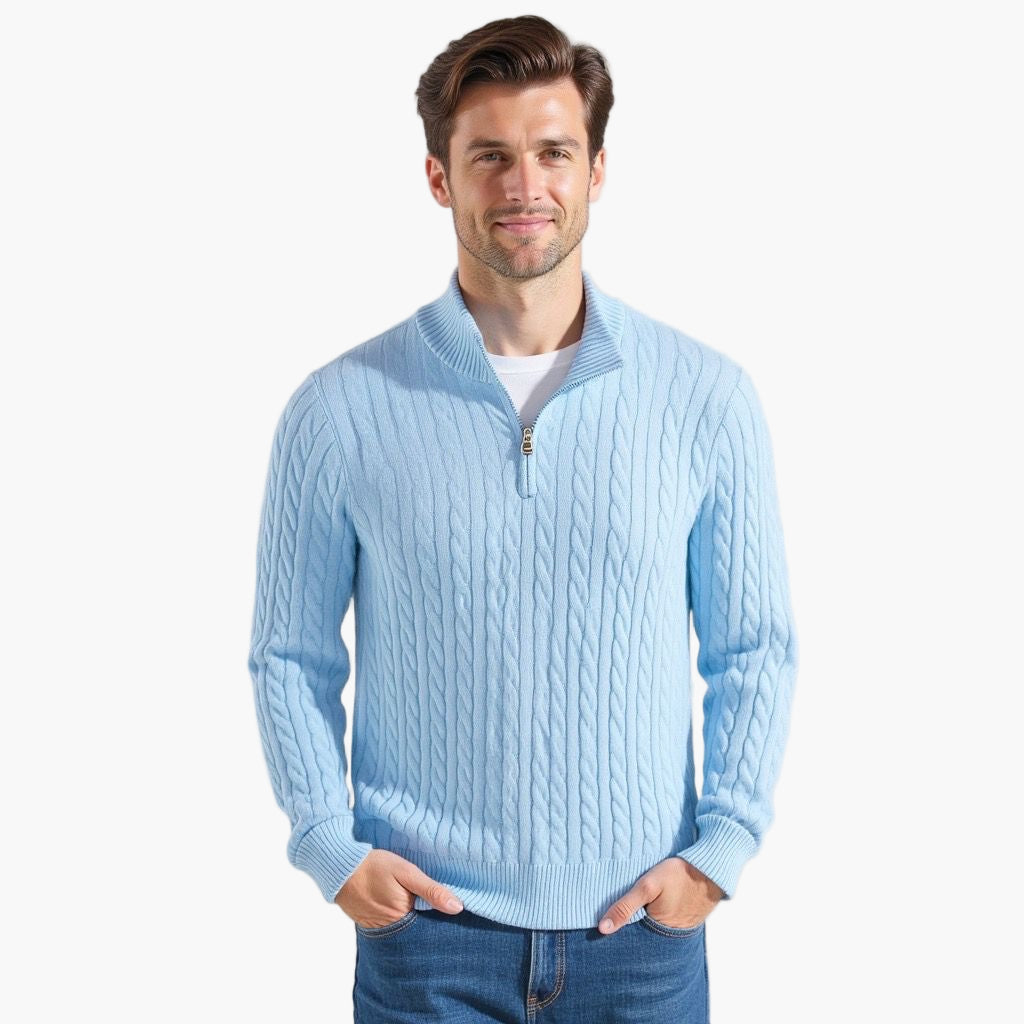 HALF ZIP SWEATER