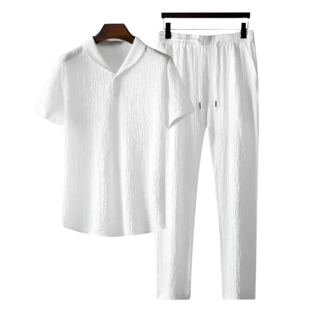 Cotton Polo & Pantalon Set