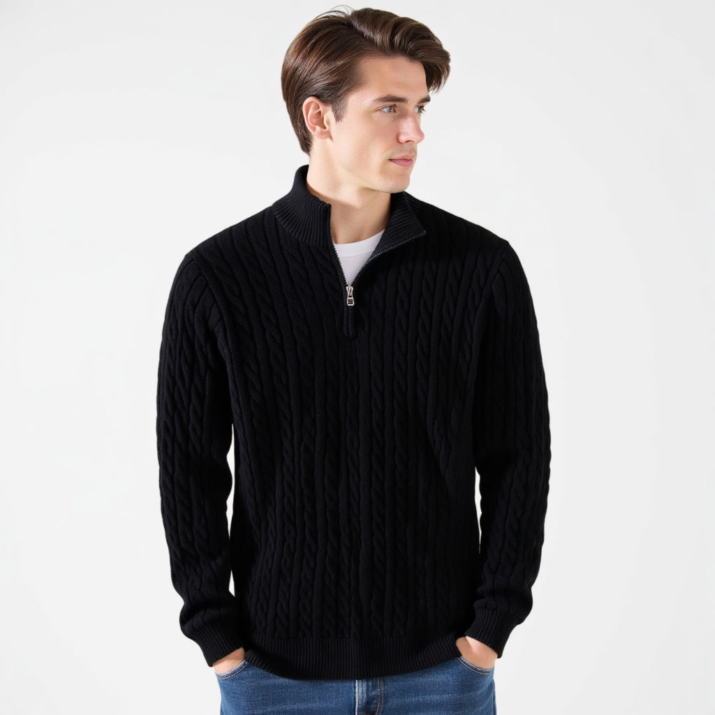 HALF ZIP SWEATER