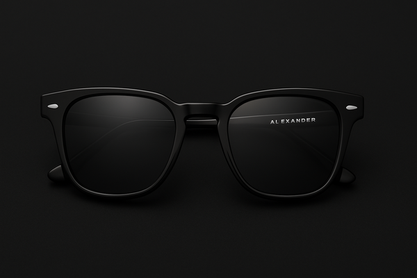 alexander sunglasses with solid dark background