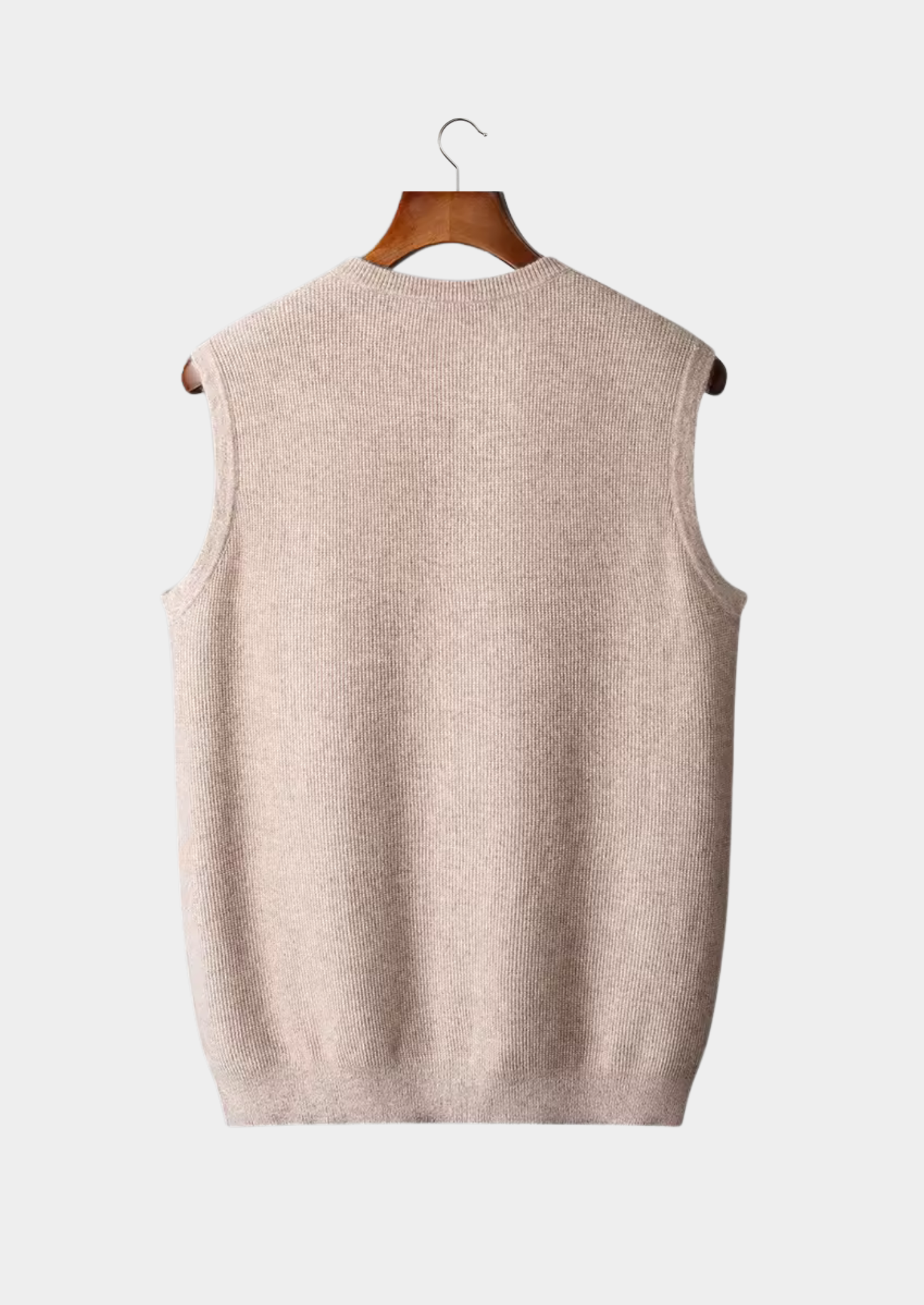 100% CASHMERE CREWNECK VEST
