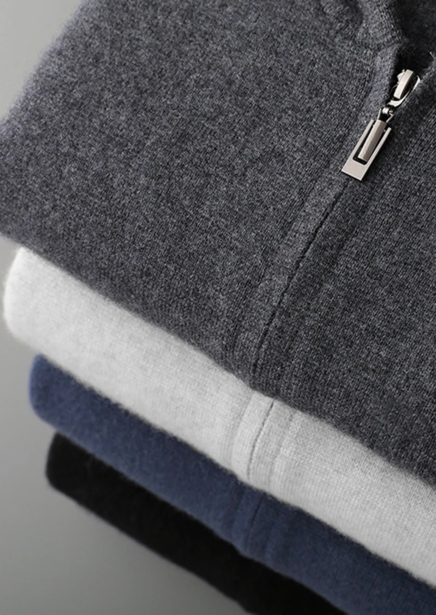 100% CASHMERE ZIPPER HOODIE