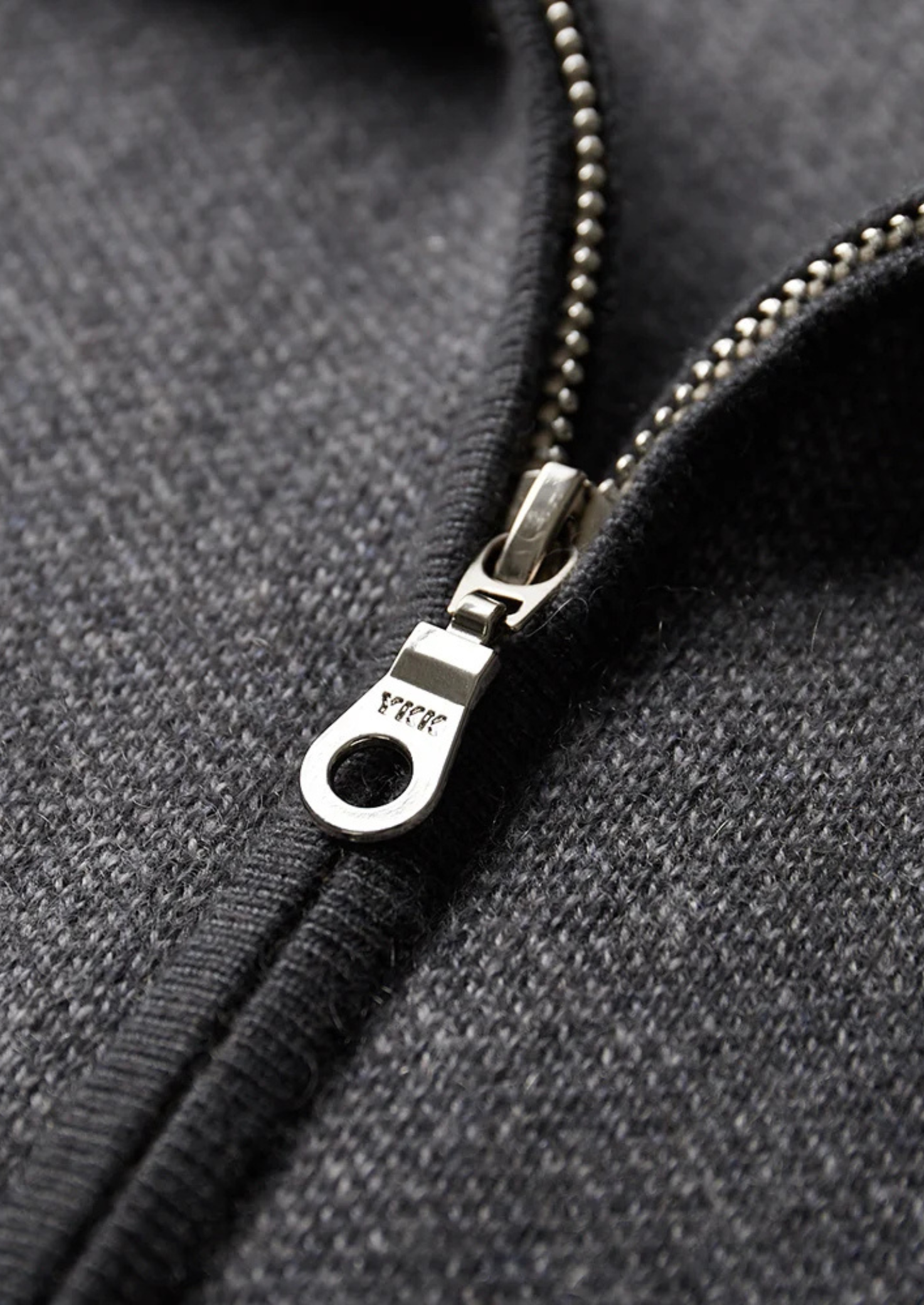 100% CASHMERE JACQUARD ZIP CARDIGAN