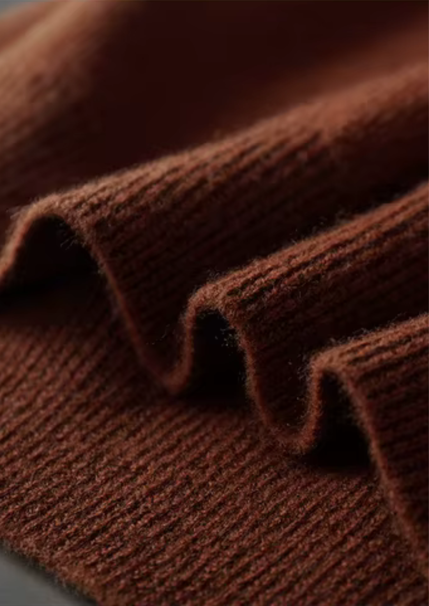 Wool Ribbed Buttonless Polo