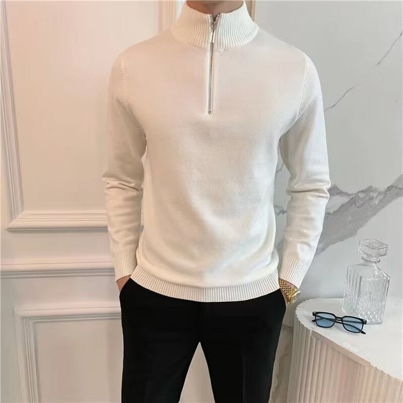 QUARTER ZIP SWEATER