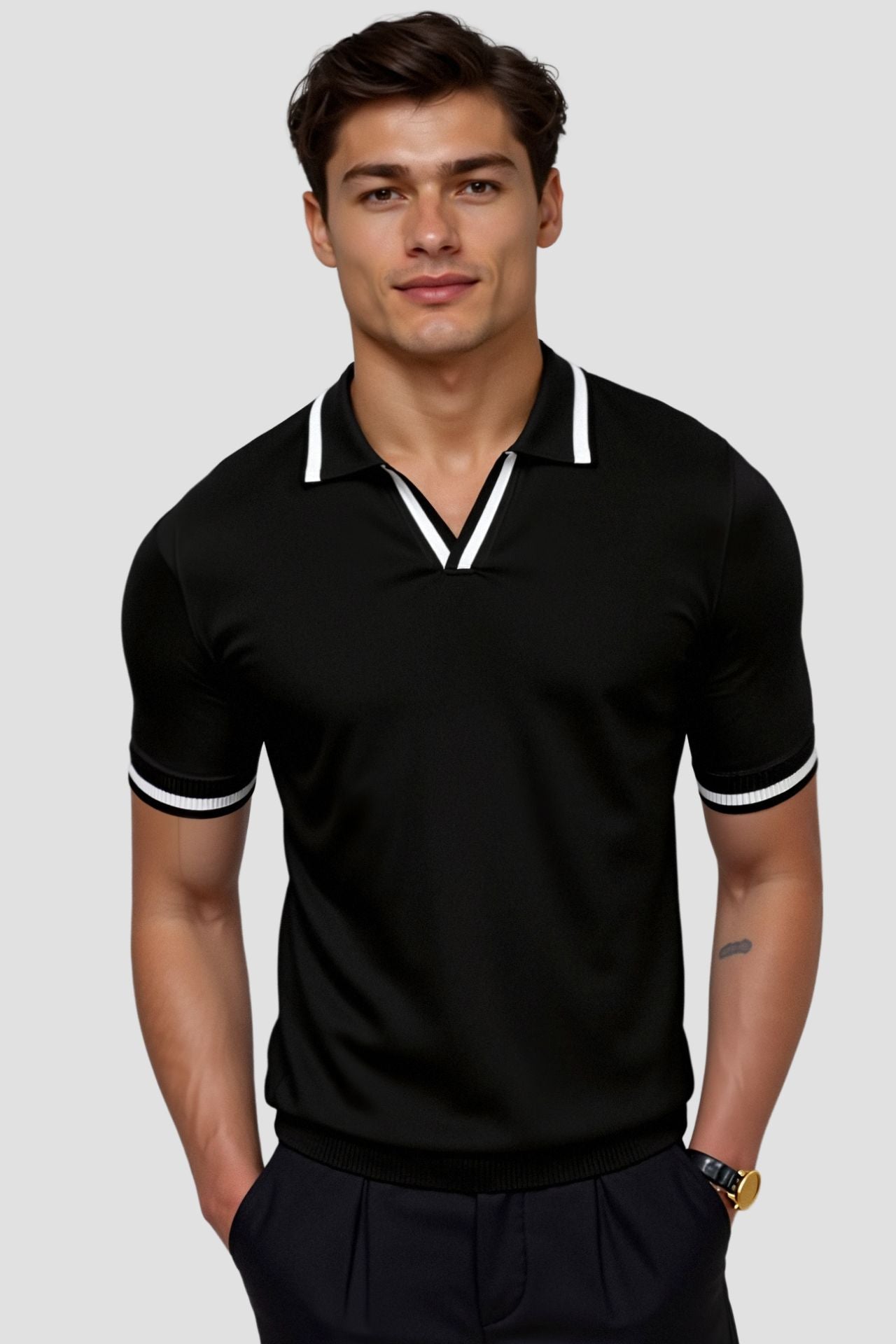 Alexander Contrast Slim Fitted Polo