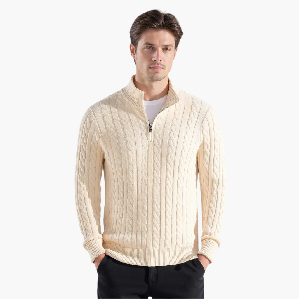 HALF ZIP SWEATER