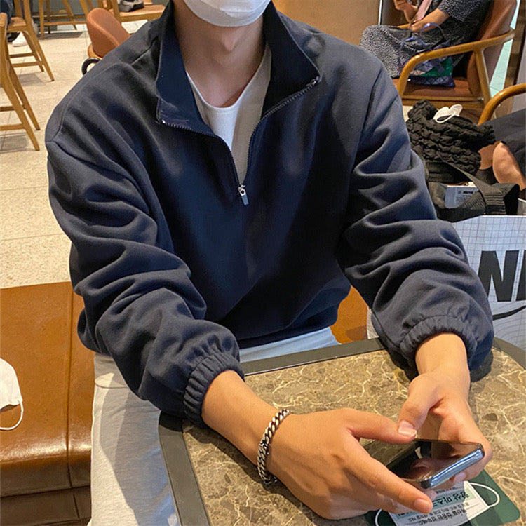 FLEECE QUARTER-ZIP SWEATER