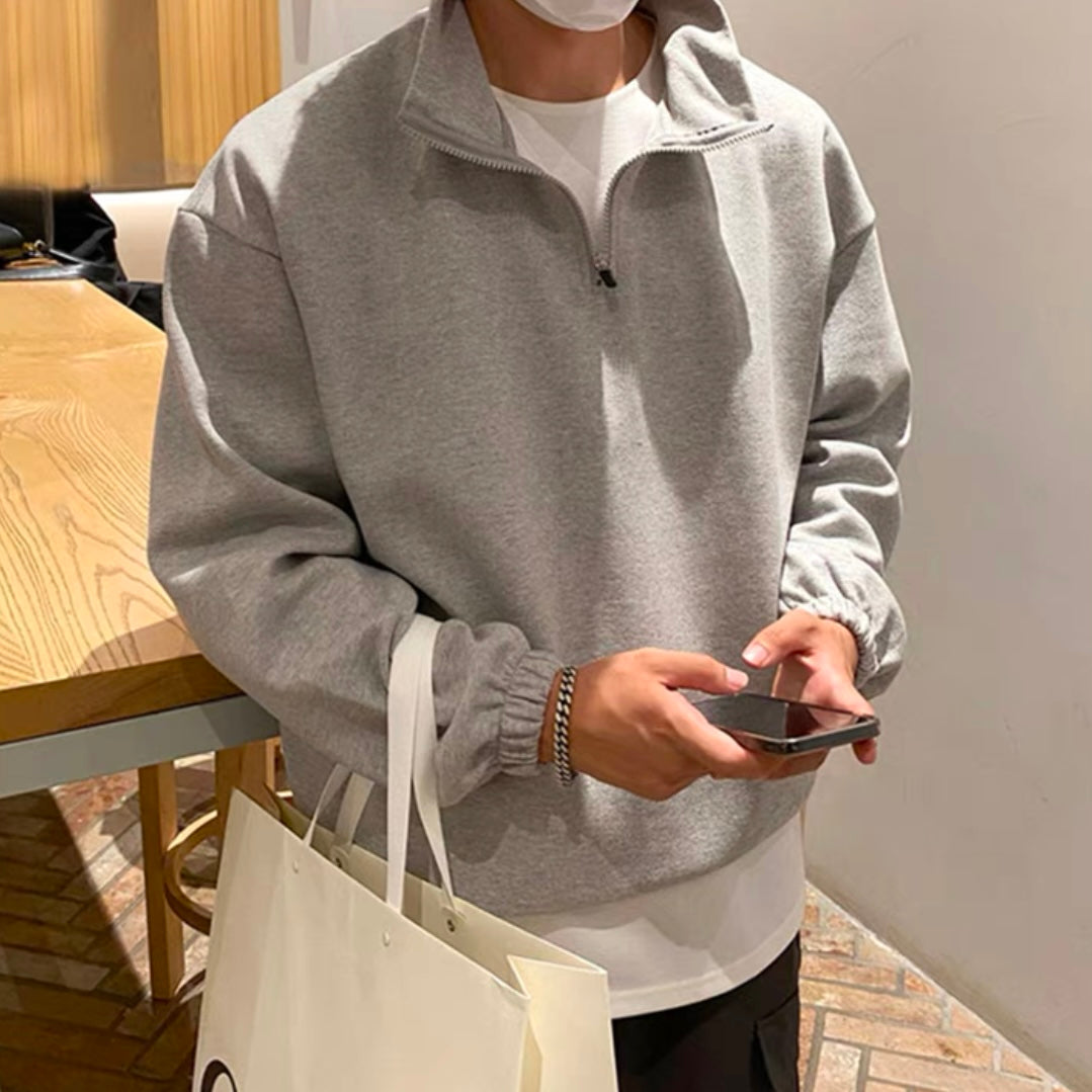 FLEECE QUARTER-ZIP SWEATER