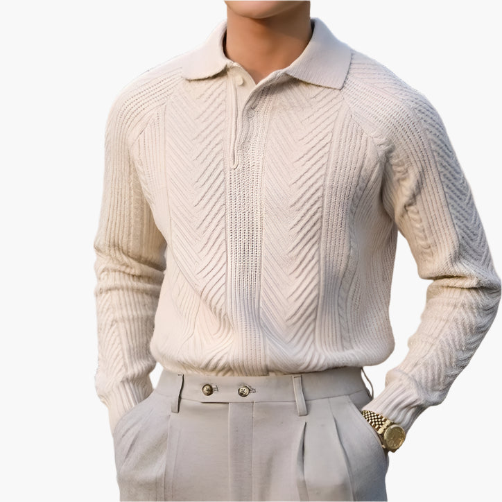 KNIT TEXTURED POLO